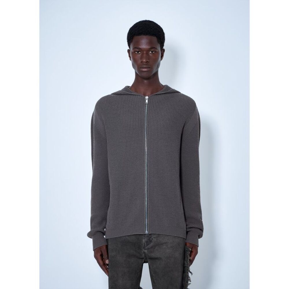 Rick Owens Men Wool Zipped Hoodie